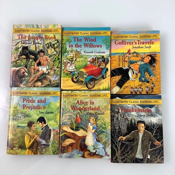 Vintage mini Illustrated Classic Editions Book lot of 6 pocket SC books EUC - Picture 1 of 11